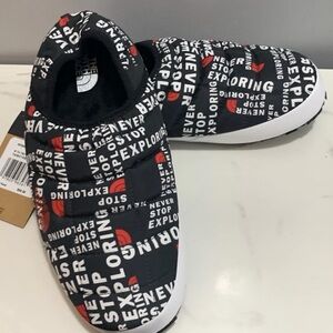 The North Face mens Black and White Slip-On slipper Shoes size 11